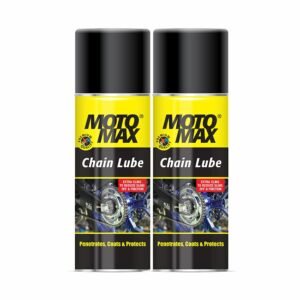 Motomax Chain Lube Aerosol Spray 200 ml (Pack of 2)|Provides Lubrication, corrosion protection – Chain, sprockets for Bikes, Cycle, Cars|Avoid Sling Off & Prevent Chain breakage| Extended Chain Life