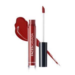 FACESCANADA Liquid Sindoor – Maroon, 2.5 ml | Highly Pigmented Rich Color | Quick Drying & Long Lasting | Velvet Matte Finish | Water-Proof | Smudge-Proof | Crease-Proof | Sponge Tip Applicator