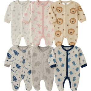 Unisex Baby Footed Sleepsuits | Footed Sleepsuits | Baby Rompers Cotton Sleeveless| Long Sleeve Bodysuits IHalf sleeve onesies