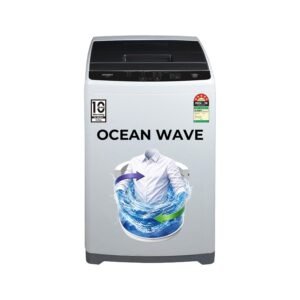 Haier Smart Choice 6 kg 5 Star Oceanus Wave Drum Washing Machine Fully Automatic Top Load (HWM60-AEN, Moonlight Silver)