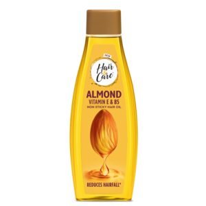 Hair & Care Almond, Vitamin E & B5 Non-Sticky Hair Oil – 500ml | Up to 90% Less Hair Fall | Frizz Control | Smooth & Glossy Hair