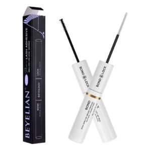BEYELIAN Lash Bond and Seal, Cluster Lash Glue for Individual Cluster Lashes DIY Eyelash Extensions Latex Free Aftercare Sealant with Mascara Wand Super Strong Hold 48 Hours