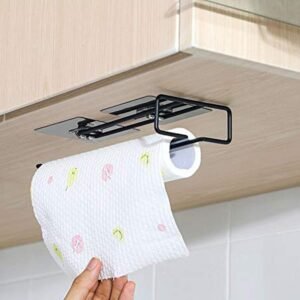 Self Adhesive Wall Mounted 3 in 1 Paper Towel Holders, Tissue Paper Roll Rack – No Drilling (1pcs, Tissue Rack)