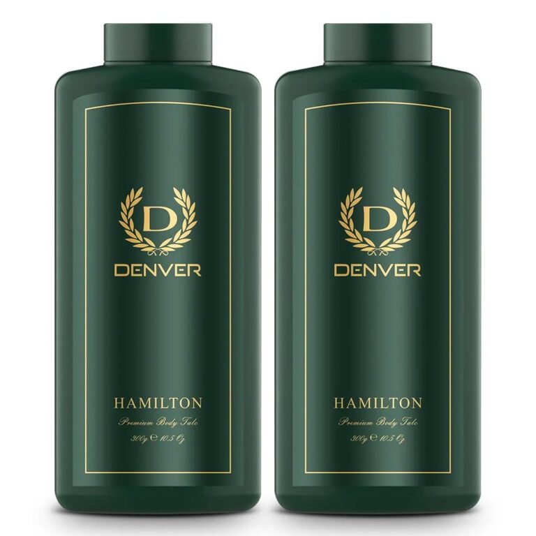 Denver Hamilton Premium Body Talc – 300GM Each (Pack of 2) | Scented Talcum Powder for Men