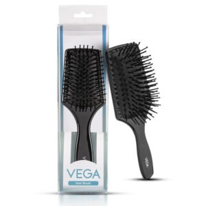 Vega Premium Collection Mini Paddle Hair Brush for Men & Women| Wide Detangler Brush for Long, Thick & Curly Hair | Smooth & Shiny Finish | Hair Comb for Men | (India’s No.1* Hair Brush Brand, 8586M)