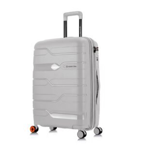 Nasher Miles Paris Hardshell-Sided Polypropylene Check-in Luggage Grey 28 Inch |75Cm Inline Trolley Bag, Large