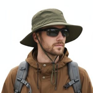 GUSTAVE® Sun Hats for Men Wide Brim Summer Sun Protection Cap for Men UV Protection Round Sun Cap for Hiking, Fishing, Gardning, Travel