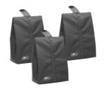Lify Shoe Storage Organizer Bags Set, Water-Resistant Nylon Fabric with Sturdy Zipper for Traveling (Grey- 3Piece)