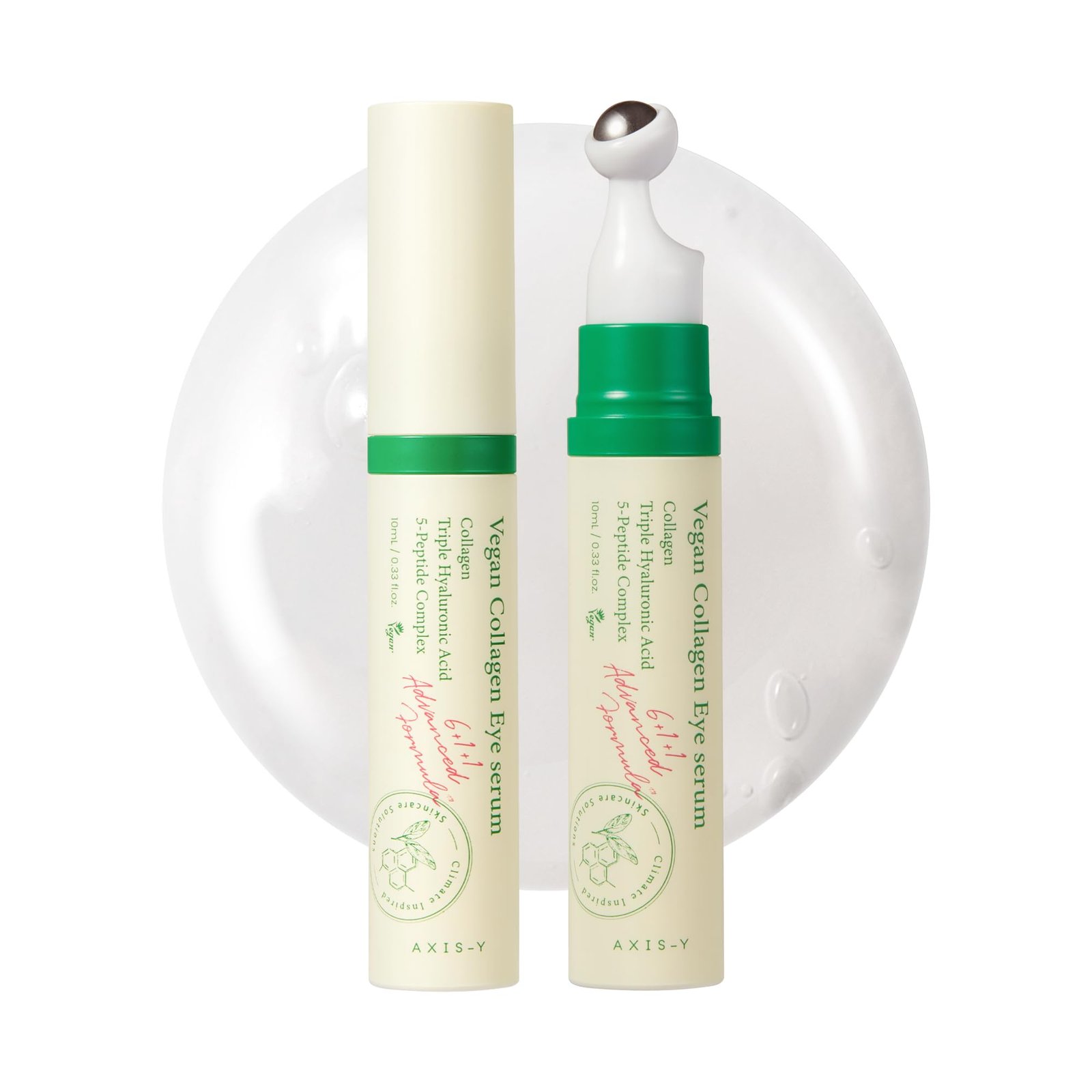 AXIS-Y Vegan Collagen Eye Serum – K Beauty Triple Hyaluronic Acid & Peptide Collagen Serum Improve Skin Elasticity, Reduce Fine Lines & Dark Circles – Vegan Korean Skin Care Eye Cream – 10ml