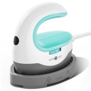 HTVRONT Mini Heat Press Machine, Small Heat Press Portable Iron Press Machine for T Shirts, Hats, Heating Transfer Projects(Mint Green)