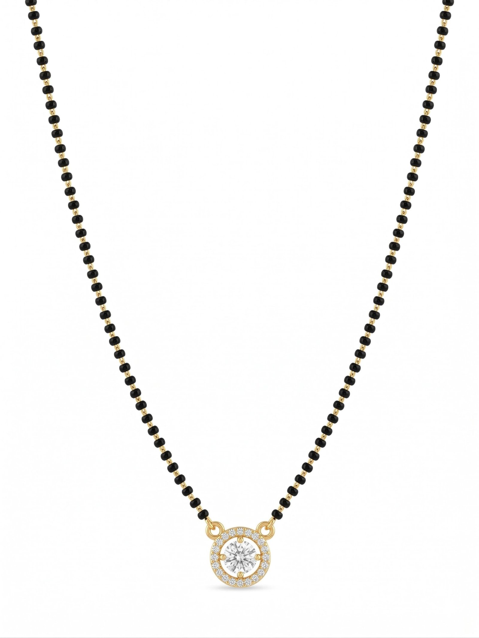 Zeraki Jewels Gold Plated Artificial Stones & Beads Mangalsutra for Women | Stylish Teardrop Pendant Mangalsutra | Traditional & Modern Daily Wear Jewellery