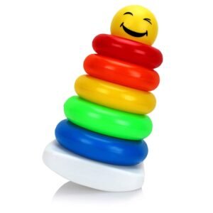 Ratna’s Junior Smiley Ring Stacking & Sorting Multicoloured 5 Rings for Infants & Toddlers to Learn Colour & Size
