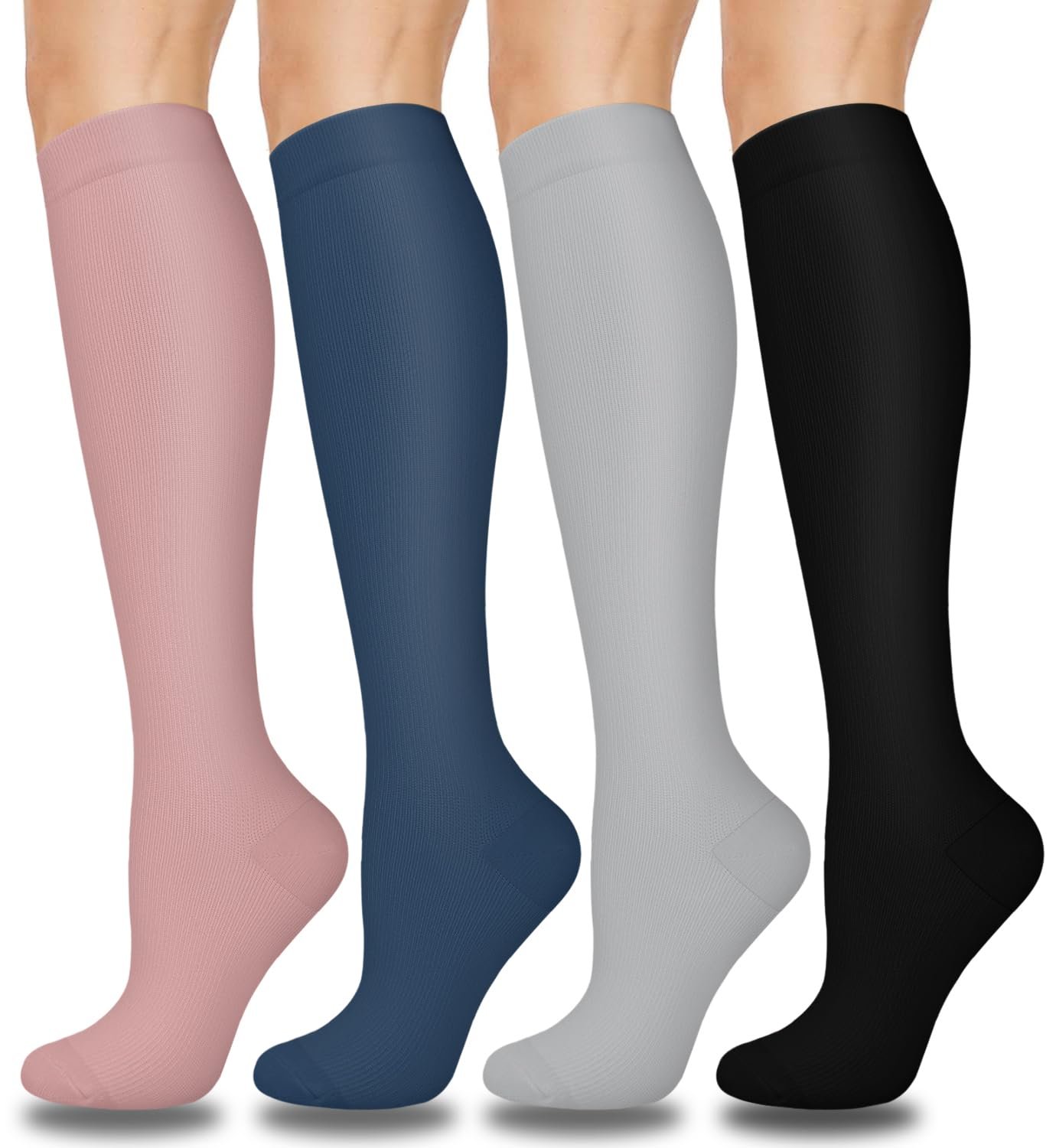 Compression Socks for Women & Men(1/3/7/8 PACK) – Best for Running,Medical,Nurse,Travel,Cycling-20-30mmHg