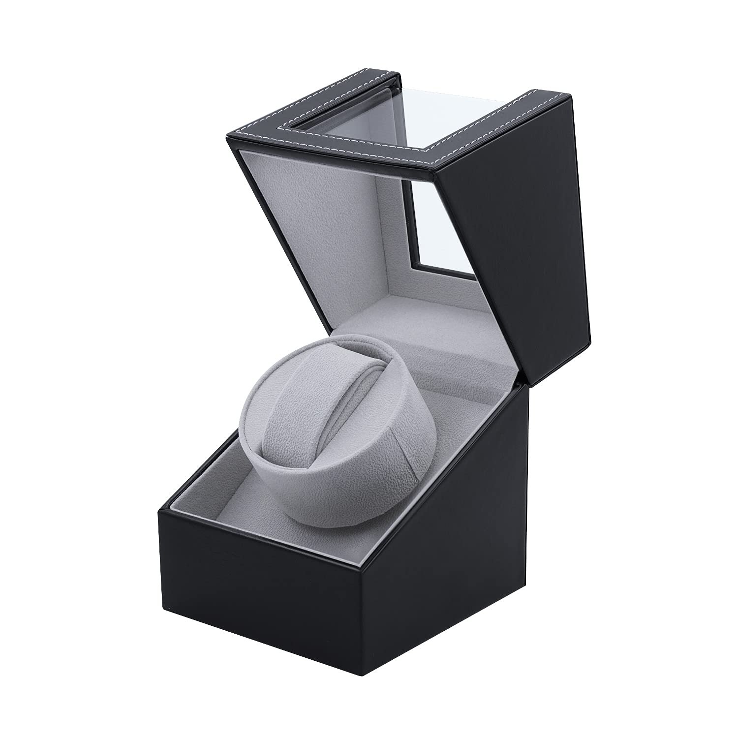 Mcbazel Automatic Watch Winder Box PU Quad Single Automatic Watch Display Storage Wristwatch