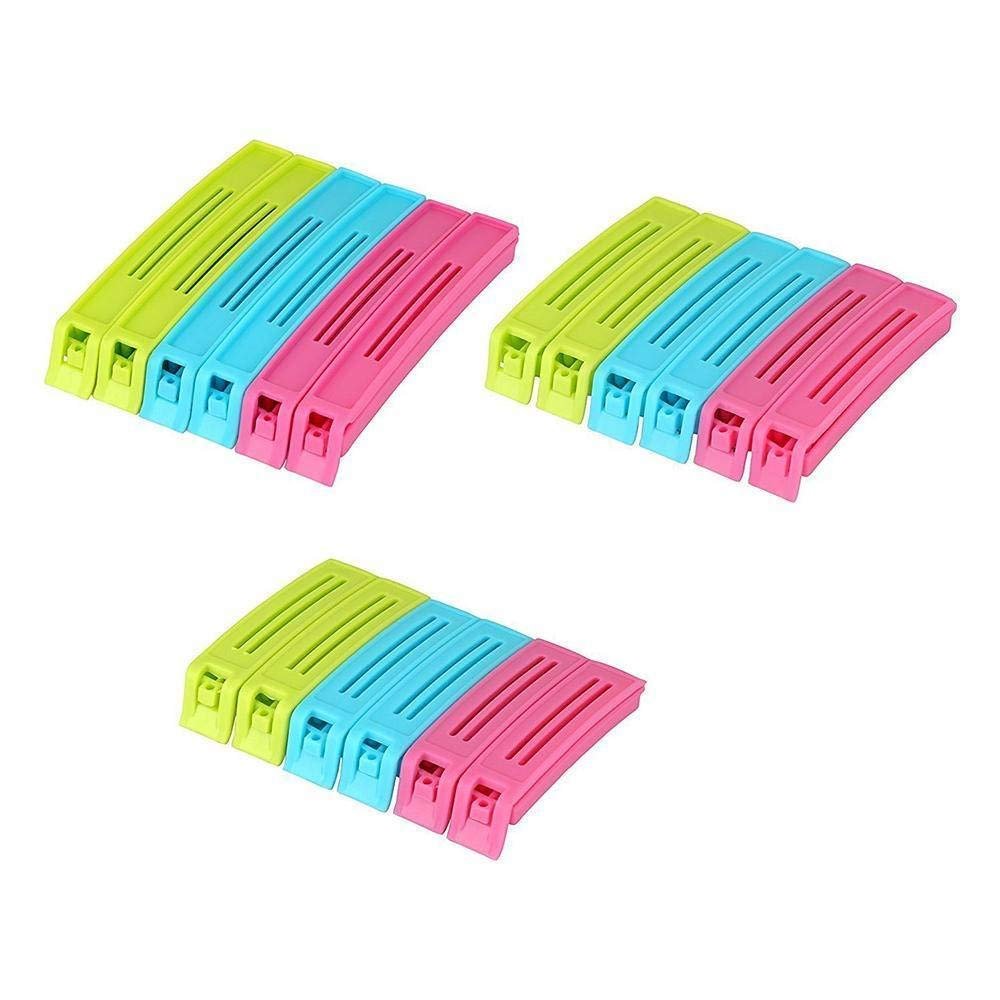 E-COSMOS® 18 Pcs Plastic Food Bag Clips, Multi-Size Snack Sealing Clips (Large, Medium, Small), Airtight Kitchen Pouch Sealer for Bread, Chips & Frozen Food – Multicolor
