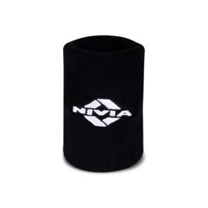 Nivia Sweatband for Men & Women, Wristbands for Tennis, Basketball, Running, Sweat Band for Gym & Athletes (Large, Black) Cotton