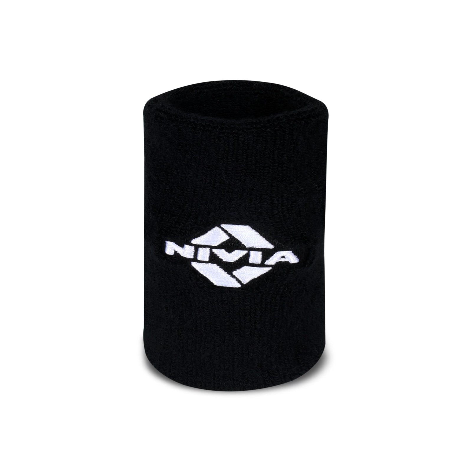 Nivia Sweatband for Men & Women, Wristbands for Tennis, Basketball, Running, Sweat Band for Gym & Athletes (Large, Black) Cotton