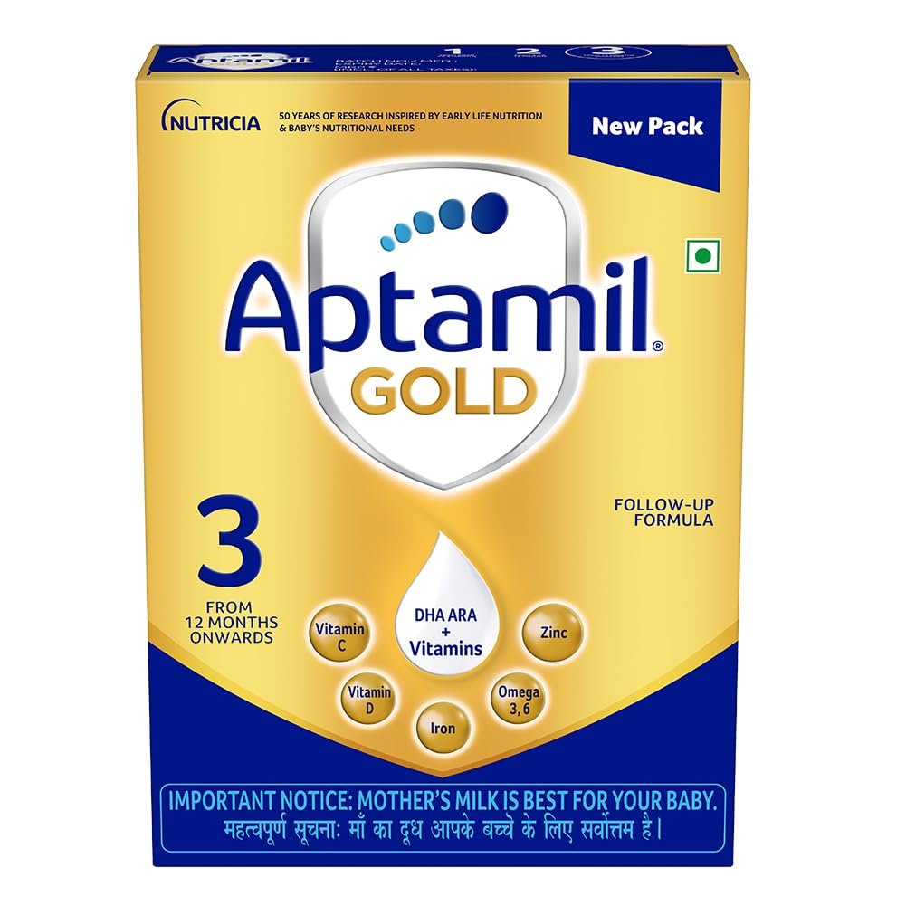 Aptamil Gold 3 Follow up Infant Formula Powder (After 12 months), Stage 3 – 400g Bag-In-Box