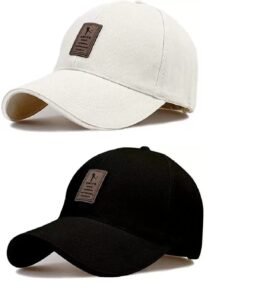 SELLORIA A Brand Soft Cotton Adjustable Unisex Cap for Men and Women Freesize Baseball Caps (Pack of 2)