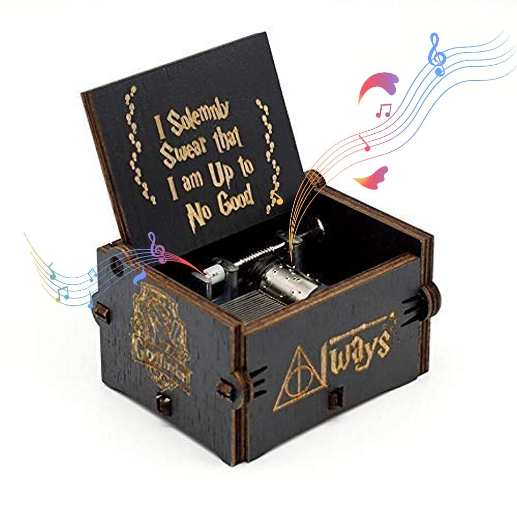 PATPAT® Wizard Music Box, Wooden Classic Music Box with Hand Crank
