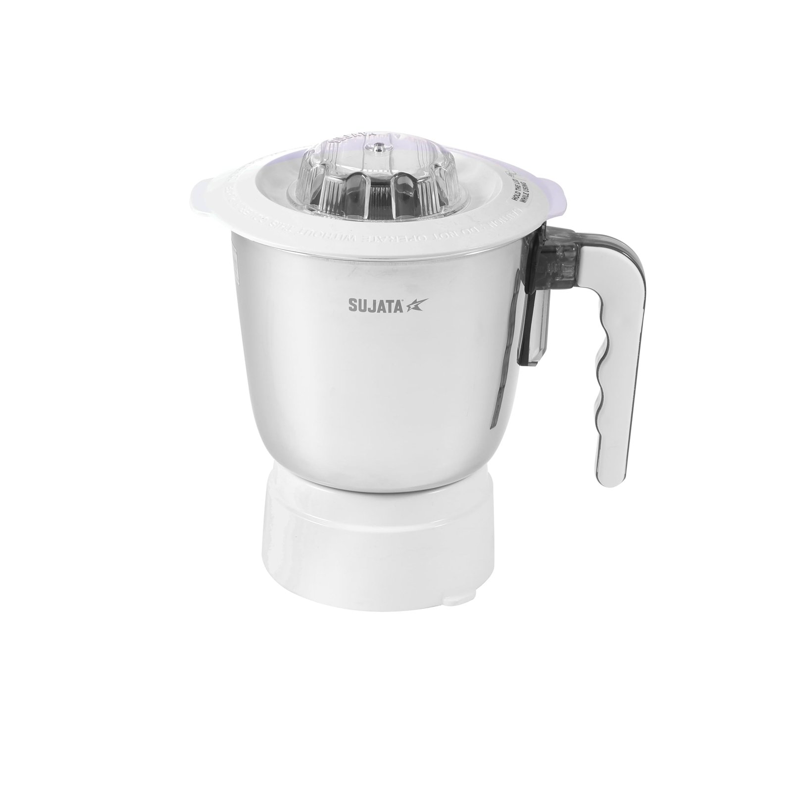 Sujata 1000ml Grinding Jar | Compatible with All 900W Mixer Grinders| Food-Grade SS Blades for Spices, Masalas, Pulses & Cereals | Heavy Duty Metal Coupler | White