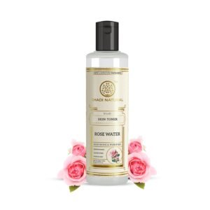 Khadi Natural Rose Water Skin Toner | Herbal Facial for Refreshing Care | Helps Maintain Hydration & Tighten Pores | Gentle Daily Care Formula | Suitable for Men & Women | All Skin Types | 210ml