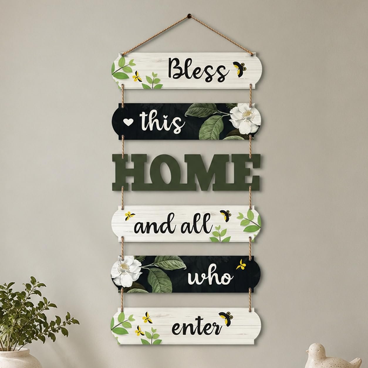 Artvibes Home Quotes Decorative Wall Art MDF Wooden Wall Hanger for Living Room | Decor Hanging Ornaments | Home Quotes Wall Hanging | Modern Decor Items | Wall Poster | Unique Gift (WH_6603N)