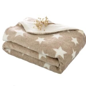 Brandonn Beige Star Wrapping Sheet Cum Swaddle Baby Blanket for Babies