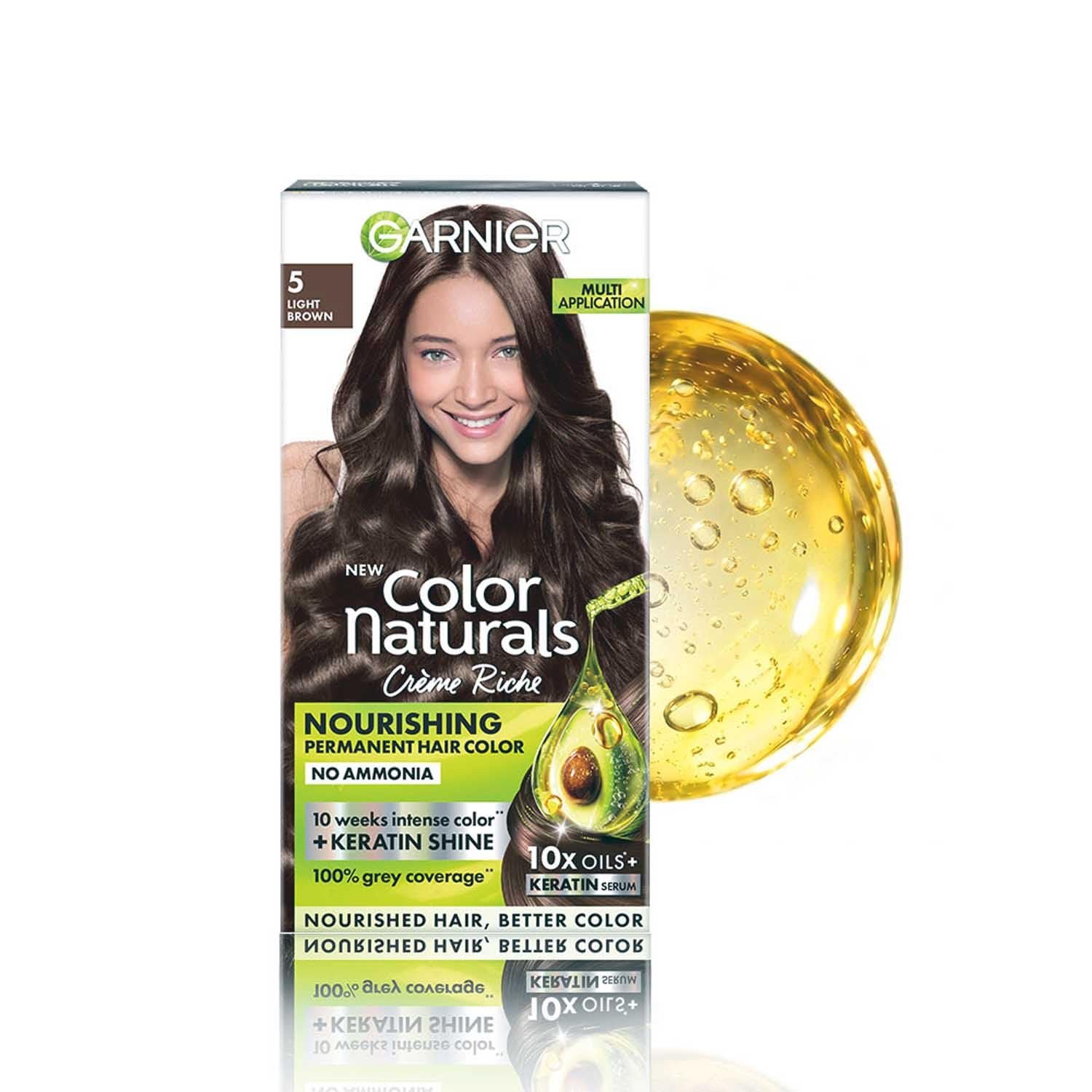 New Garnier Color Naturals enriched with Keratin Shade 5 Light Brown