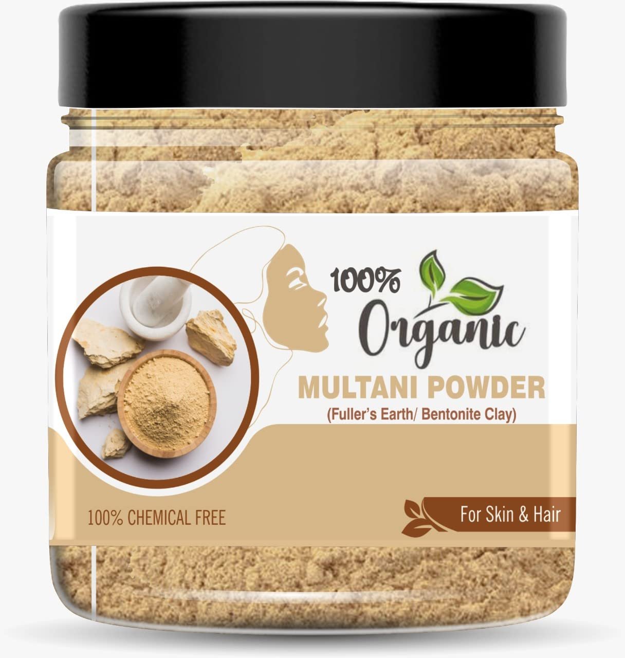 Pure Multani Mitti Powder (Fuller’s Earth) Skin Face Clays (350g)