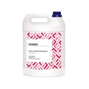 Amazon Brand – Solimo Handwash Liquid Refill Can, Refreshing Rose – 5 Litre | Antibacterial germ-protect | Advanced Disinfection Formula| pH Balanced