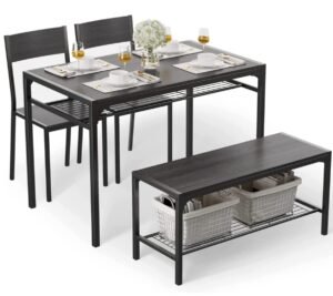 Gizoon 4-Piece Dining Table Set for 4, Kitchen Table