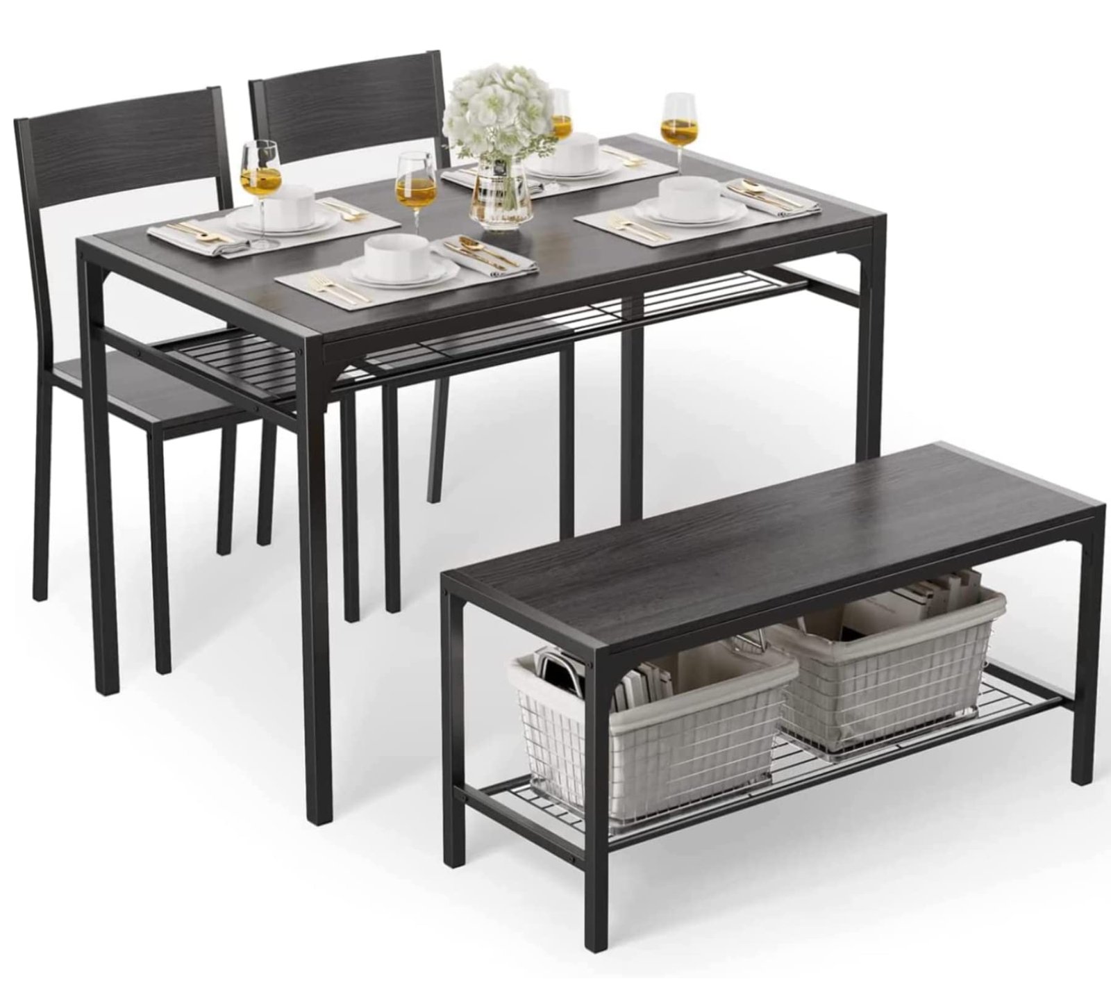 Gizoon 4-Piece Dining Table Set for 4, Kitchen Table