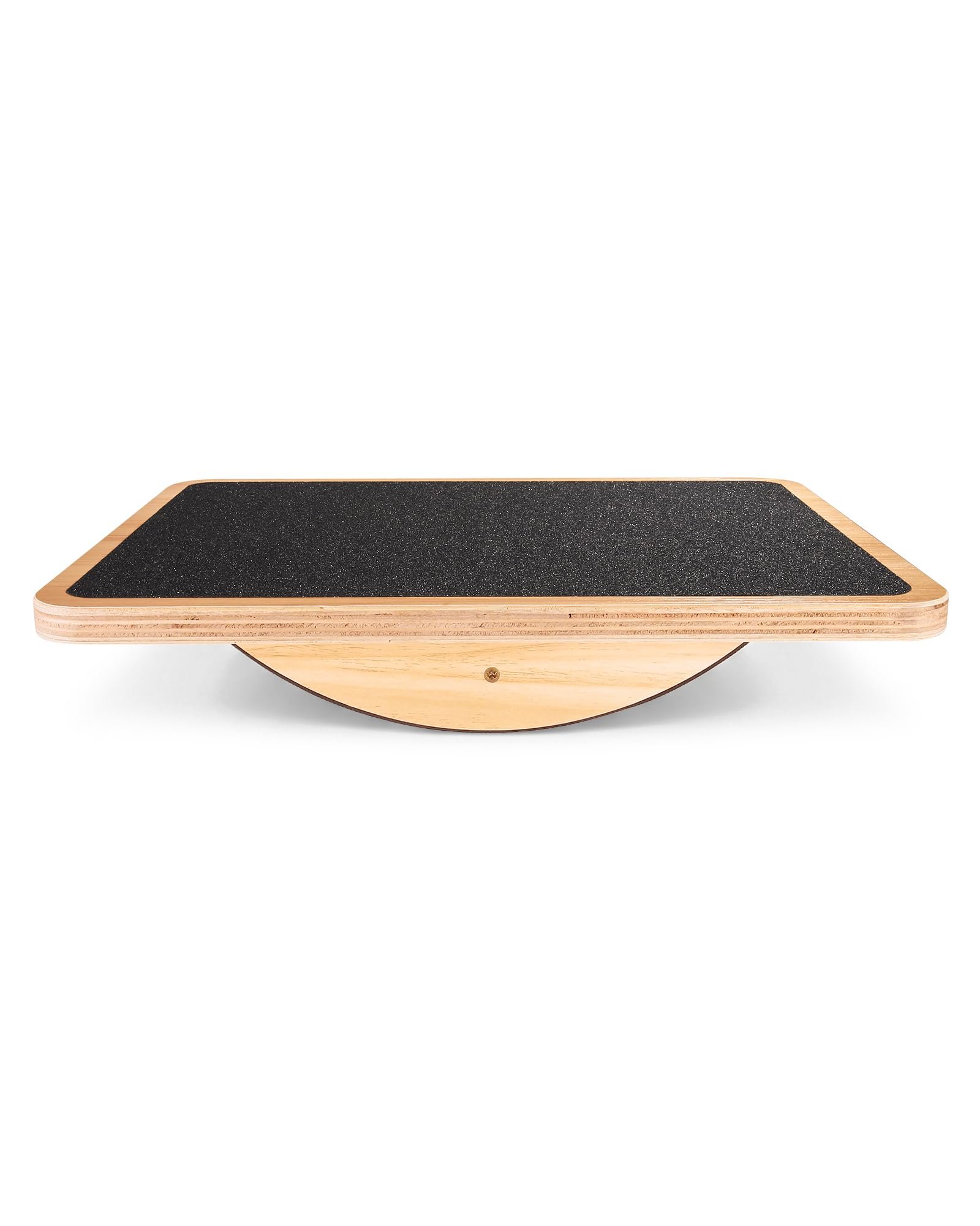 StrongTek Professional Wooden Balance AB Fitness, Rocker Board, 17.5″ Wood Standing Desk Accessory, Balancing Trainer for Exercise Anti-Slip Surface and Roller Improve Core Strength, Stability