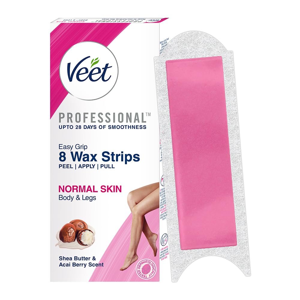 Veet Half Body Waxing Kit for Normal Skin – 8 Strips