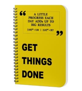 AccuPrints Undated Daily Planner I A5 I Hard Cover I Plan your day | To do List (Daily Planner, Dreamy Start(Yellow/Get Things Done)
