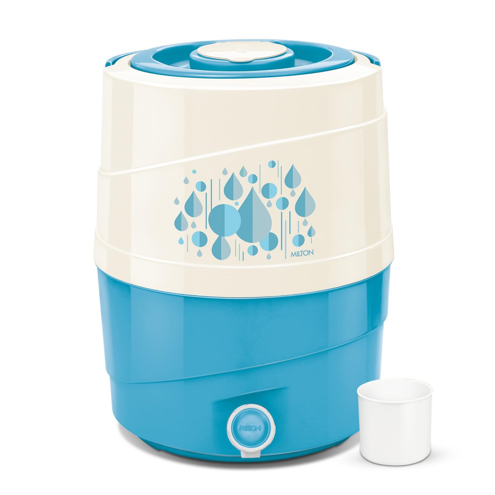 Milton Kool Rover 22 Water Jug PU Insulated, 19 litres, BPA Free, Leak Proof & Portable Jug, Sturdy Handles, Ideal for Travel, Picnic, Offices, Shops, Bluish Green