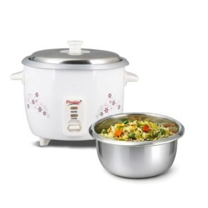Prestige Delight PRWO 1.0 L Electric Rice Cooker|Detachable power cord|Durable body|Cool touch handles|White| Raw capacity-0.4L|Cooked capacity-1L|Cooks for a family of 2 to 3 members