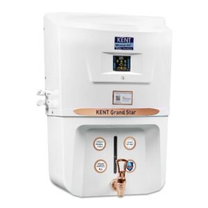 KENT Grand Star RO Water Purifier | RO+UV+UF+Alkaline+Copper+TDS Control+UV LED Tank | .0001 Micron RO Membrane | Auto Flush Feature | 9L Tank | 20 LPH | Ideal for Borewell/Tanker/Municipal Water