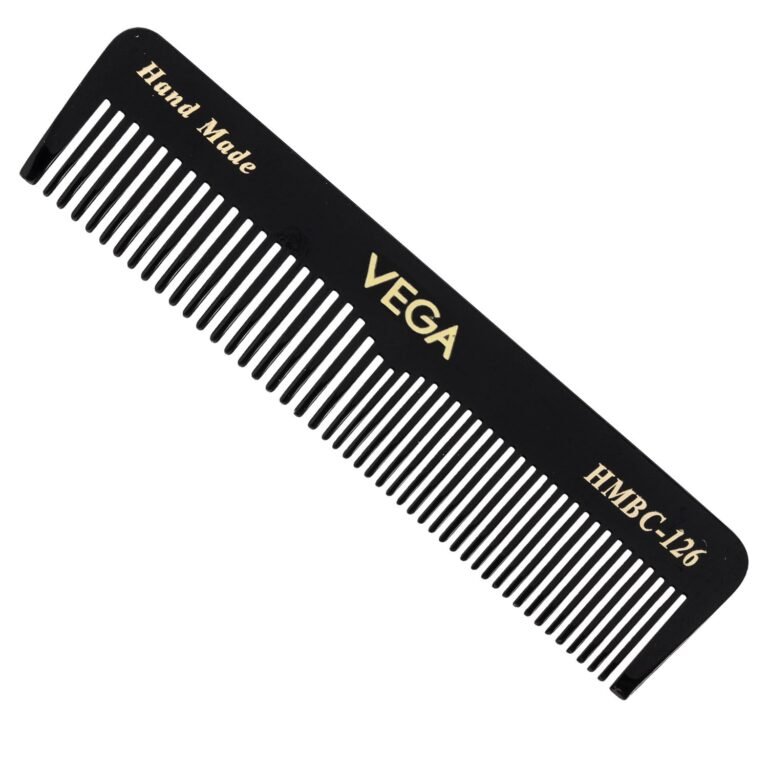 Vega Pocket Comb for Hair Styling | Compact Wide & Fine Tooth Detangling Travel Comb for Men & Women | Mini Hair Comb | Suiable for All Hair Types | (India’s No. 1* Hair Brush Brand) | (HMBC-126)