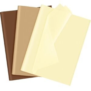 NEBURORA 60 Sheets Assorted Brown Tissue Paper Set Gift Wrapping Paper