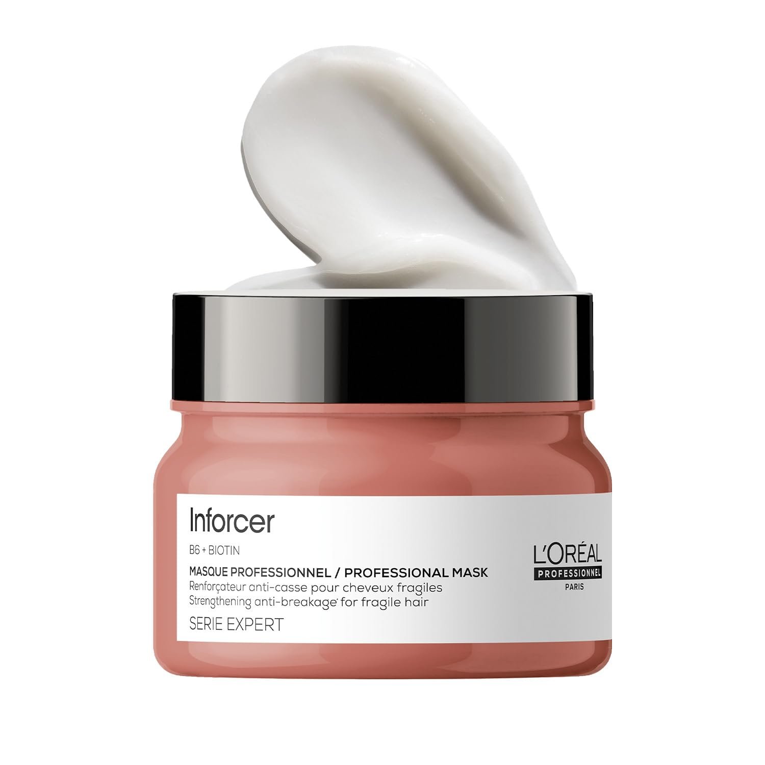 L’Oréal Professionnel Inforcer Strengthening Hair Mask with Vitamin B6 & Biotin for Weak, Brittle Hair, Serie Expert, 250gm