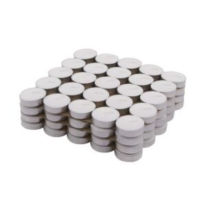 Amazon Brand – Solimo Wax Tealight Candles (Set of 100, Unscented)