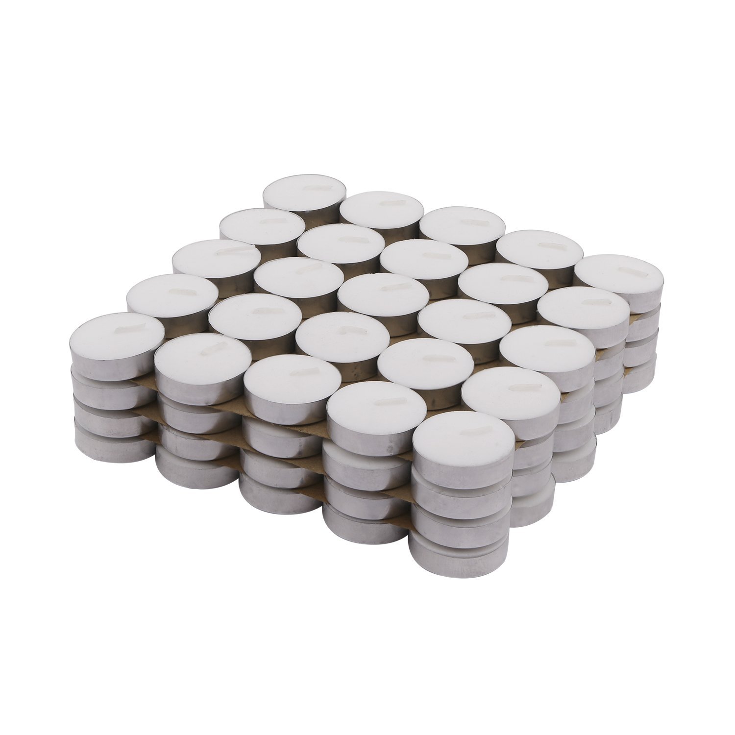 Amazon Brand – Solimo Wax Tealight Candles (Set of 100, Unscented)