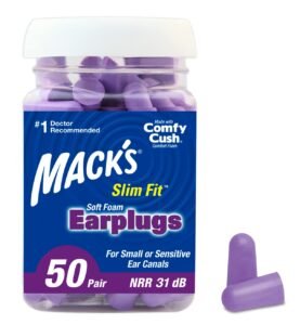 Mack’s Ear Care Slim Fit Soft Foam Earplugs, 50 Pair