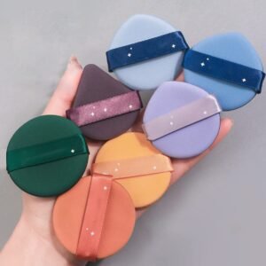 Wolpin Beauty Blender with Storage Box (Set 7 Pcs) | Makeup Sponges Air Cushion Puff Cosmetic Tools for Foundation Powder Dry Wet Use – Multicolor