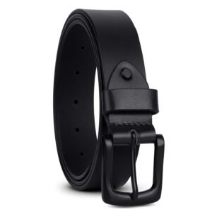 HAMMONDS FLYCATCHER Belt for Men Leather Original – Adjustable Waistband up to 46 Inches Belt for Jeans & Dress Pants – 1.5″ Width – Zinc Casted Buckle – Formal & Casual Wear – Branded Men Belts