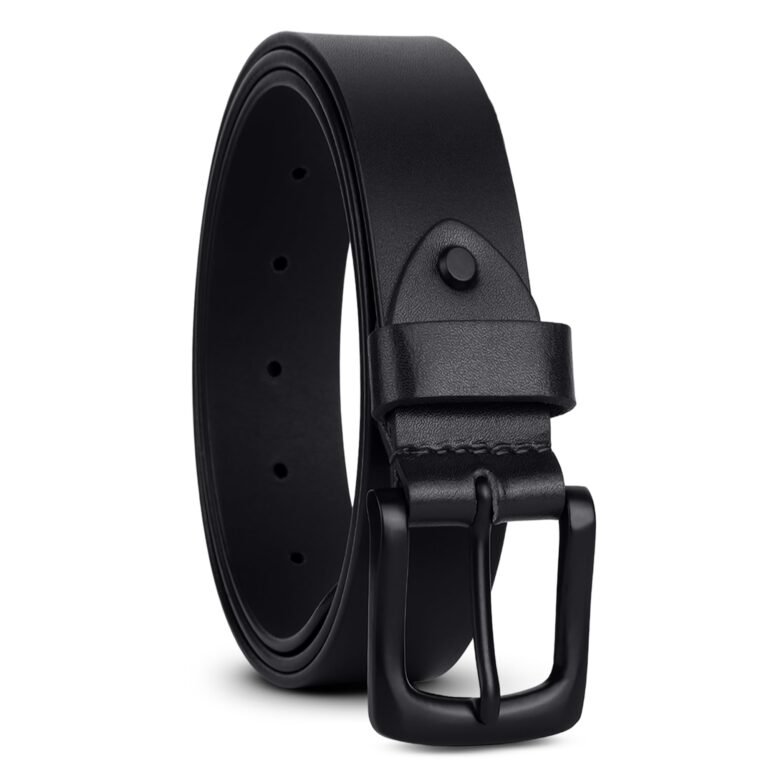 HAMMONDS FLYCATCHER Belt for Men Leather Original – Adjustable Waistband up to 46 Inches Belt for Jeans & Dress Pants – 1.5″ Width – Zinc Casted Buckle – Formal & Casual Wear – Branded Men Belts