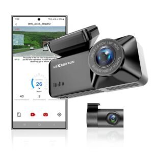 NEXDIGITRON ACE 3 Dual Dashcam with in-Built GPS Logger, Native 2.5K Front & FHD Rear, Made in India, Super-Capacitor, Wide Angle Lens, G-Sensor, WiFi, Parking Mode, Upto 256GB Supported