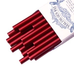 16 Pcs Metallic Red Sealing Wax Sticks for Mini Glue Gun, Great Decoration for Letters, Wedding Invitations, Card Envelopes, Snail Mail, Wine Packaging, Gift Wrapping